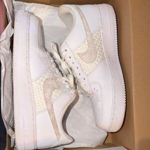 Nike White and Cream Women's Sneakers